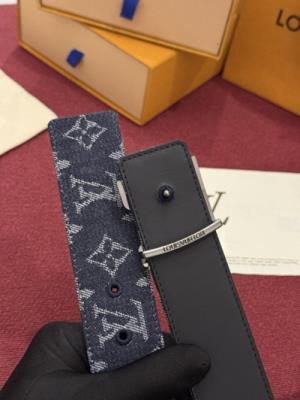 wholesale quality louis vuitton initiales monogram denim belt model no. 857